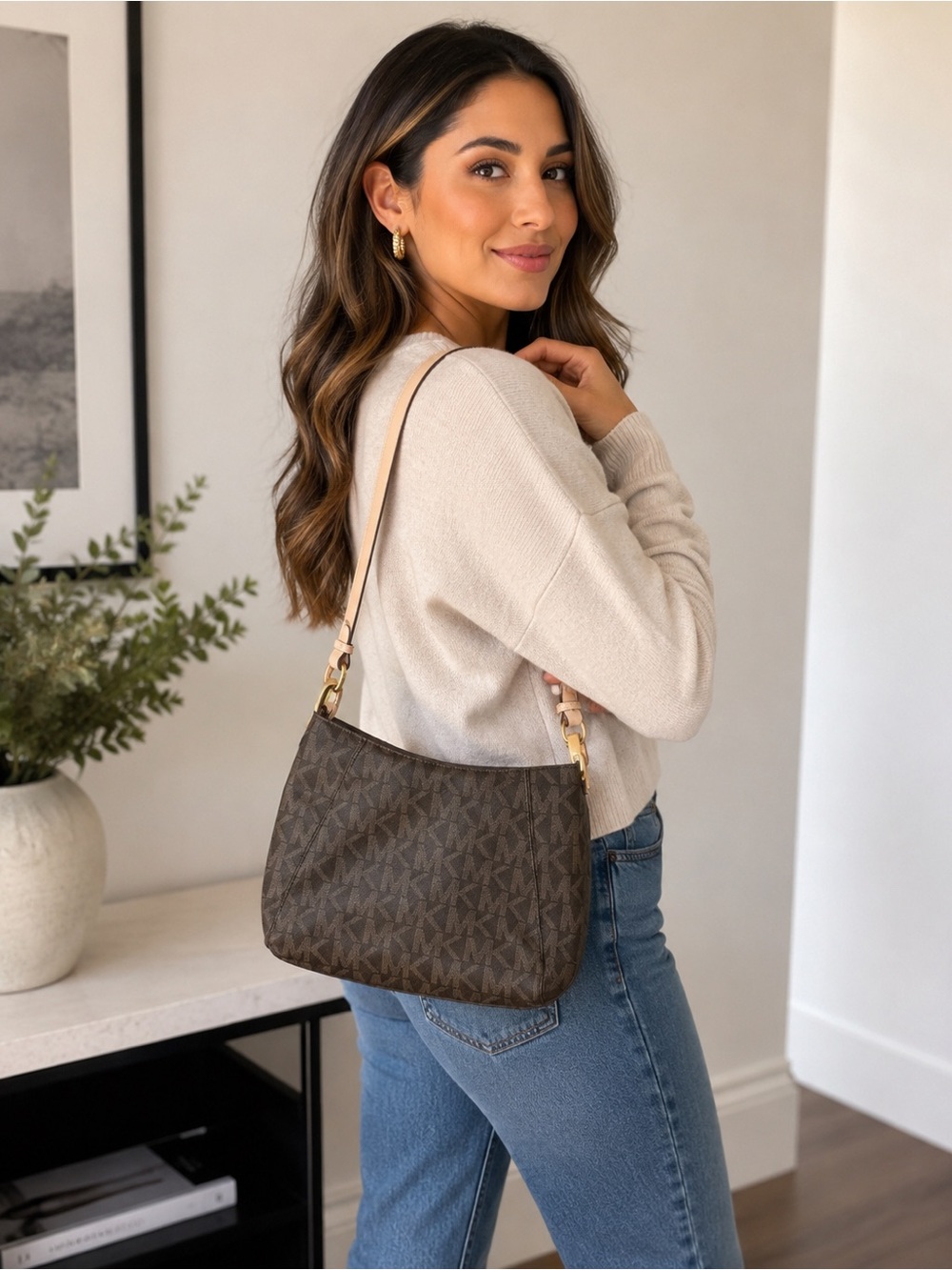 Michael Kors Dark Brown Crossbody Bag